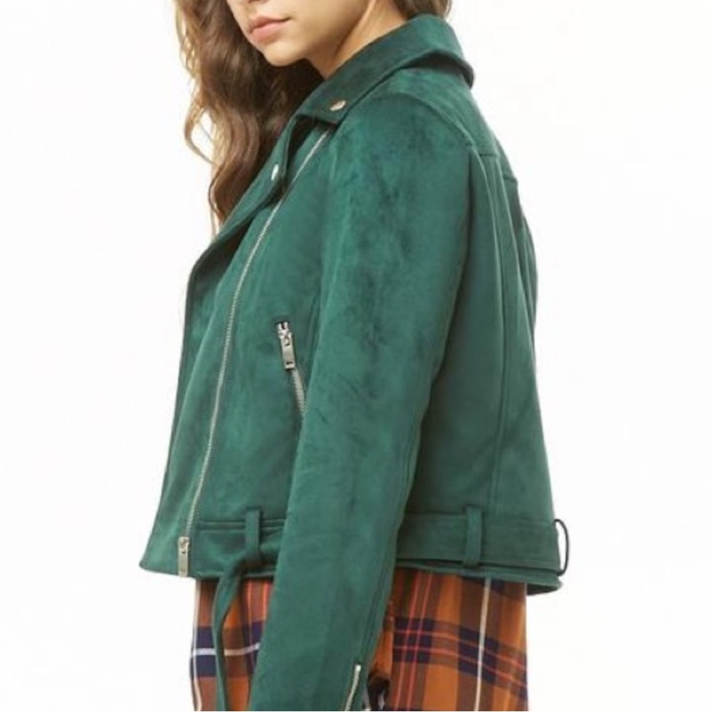 Green moto jacket